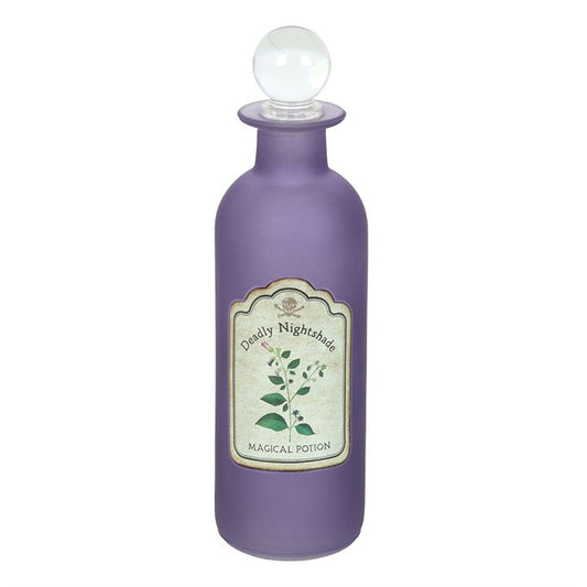 Deadly Nightshade Decorative Glass Potion Bottle