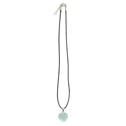 Green Aventurine Healing Crystal Heart Necklace